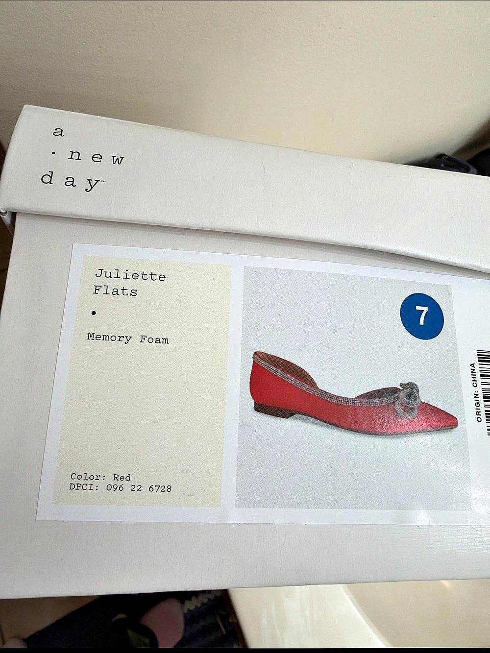 a new day Juliette Bow Ballet Flats Red US 7 - Picture 10 of 10